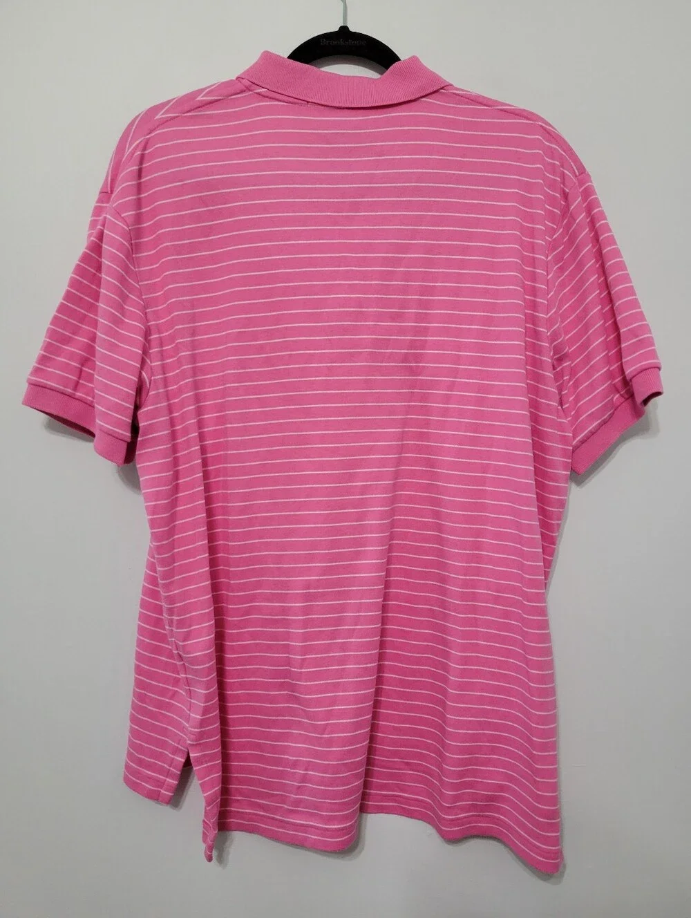Lot of 3 Men's Polo Ralph Lauren Short Sleeve Shirts Polos Sz L Pink Blue Stripe